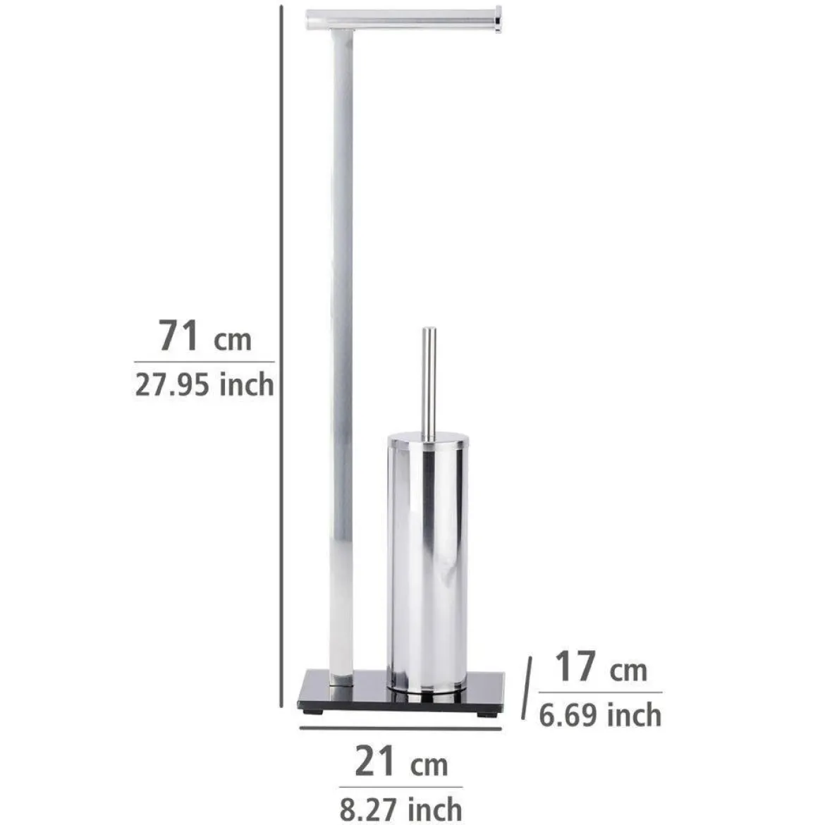 Stojak na papier toaletowy i szczotkę LAVA do WC - 2w1, WENKO