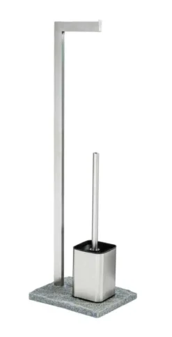 Stojak na papier toaletowy i szczotkę do WC, GRANITE - 2 w 1, WENKO