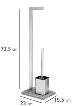 Stojak na papier toaletowy i szczotkę do WC, GRANITE - 2 w 1, WENKO