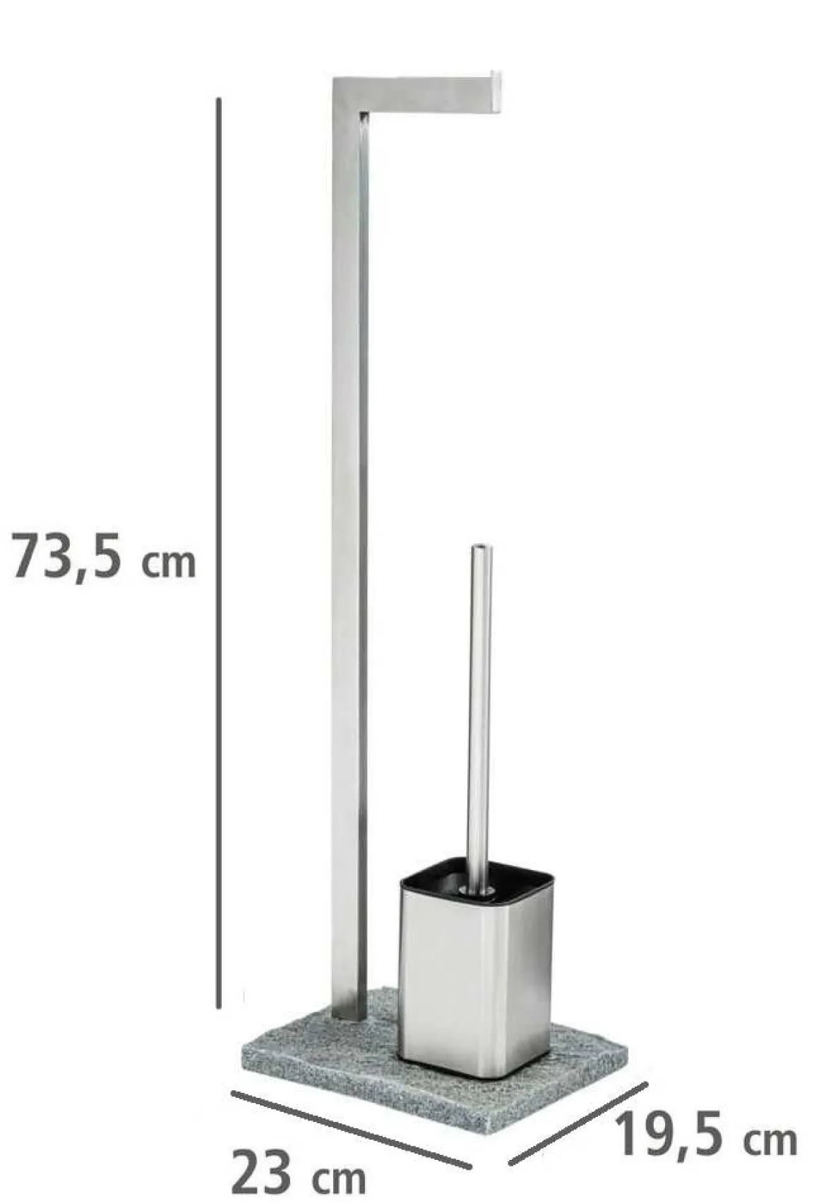 Stojak na papier toaletowy i szczotkę do WC, GRANITE - 2 w 1, WENKO
