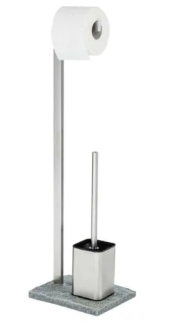 Stojak na papier toaletowy i szczotkę do WC, GRANITE - 2 w 1, WENKO