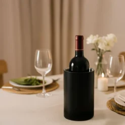 Stojak na wino COOLER, stal nierdzewna, 18 cm