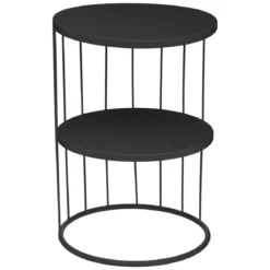Stolik kawowy KOBU, 2 poziomy, Ø 36 cm