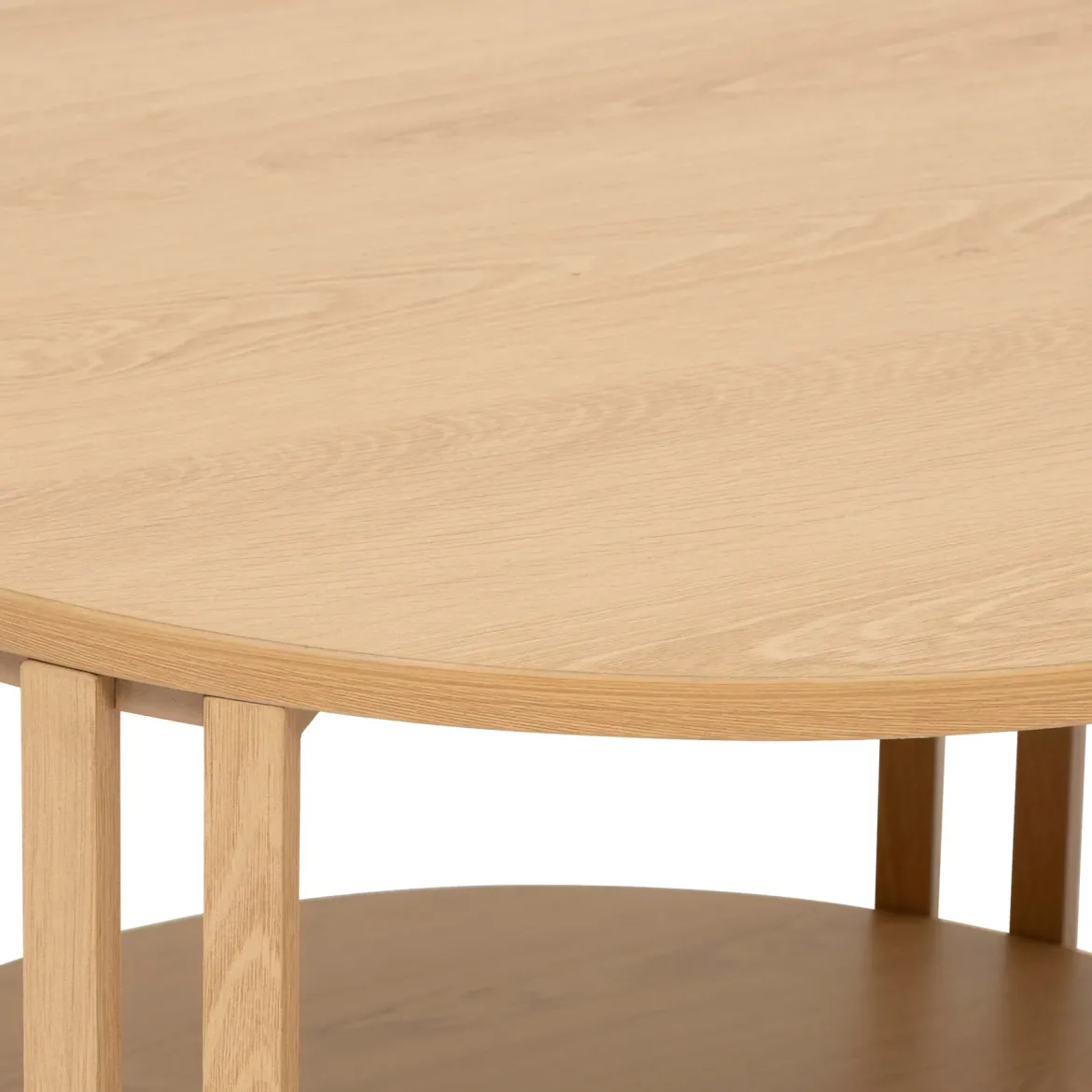 Stolik kawowy lamele, okrągły SLAT, 60 cm