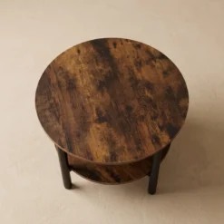 Stolik kawowy okrągły dwupoziomowy, Ø 60 cm x 45 cm