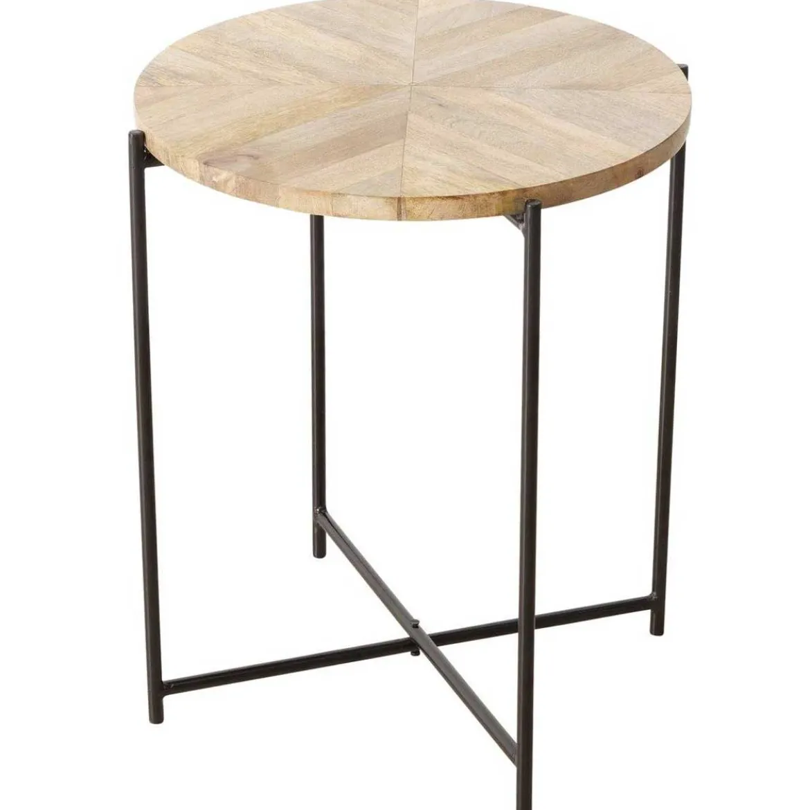 Stolik kawowy z blatem z drewna mango MANDI, Ø 46 cm