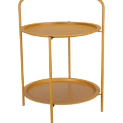 Stolik kawowy z uchwytem, 2 poziomy, Ø 50 cm