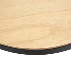 Stolik kawowy z zegarem i półką MECA, Ø 49 cm, metalowy