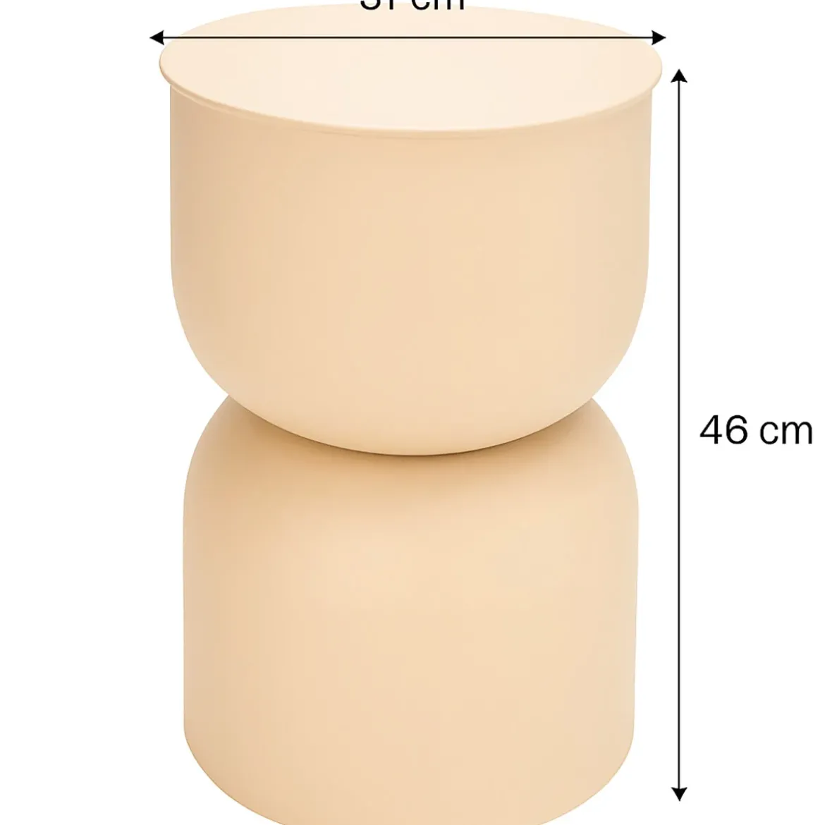 Stolik kolumna DISA, matowy, Ø 31 cm