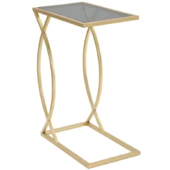 Stolik pomocniczy w stylu glamour, wys. 60 cm