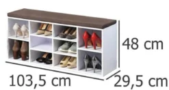 Szafka na buty do przedpokoju, komoda z siedziskiem