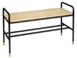 Szafka na buty z bambusową półką, 80 x 50 x 33,5 cm, Loft, WENKO