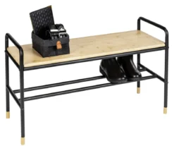 Szafka na buty z bambusową półką, 80 x 50 x 33,5 cm, Loft, WENKO
