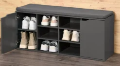 Szafka na buty z siedziskiem i zamkniętymi półkami, MDF, Kesper