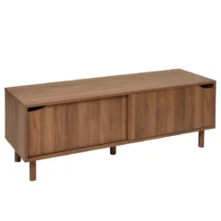Szafka pod telewizor SLIDY, kolor ciemnego drewna, 120 x 40 x 42 cm