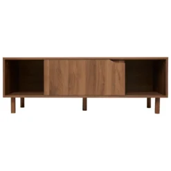 Szafka pod telewizor SLIDY, kolor ciemnego drewna, 120 x 40 x 42 cm