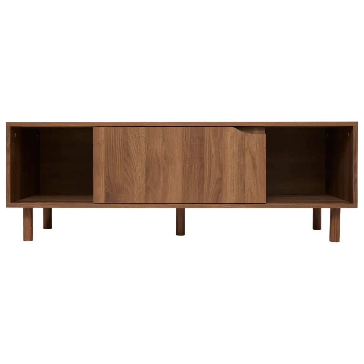 Szafka pod telewizor SLIDY, kolor ciemnego drewna, 120 x 40 x 42 cm