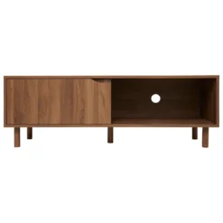 Szafka pod telewizor SLIDY, kolor ciemnego drewna, 120 x 40 x 42 cm