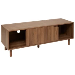 Szafka pod telewizor SLIDY, kolor ciemnego drewna, 120 x 40 x 42 cm