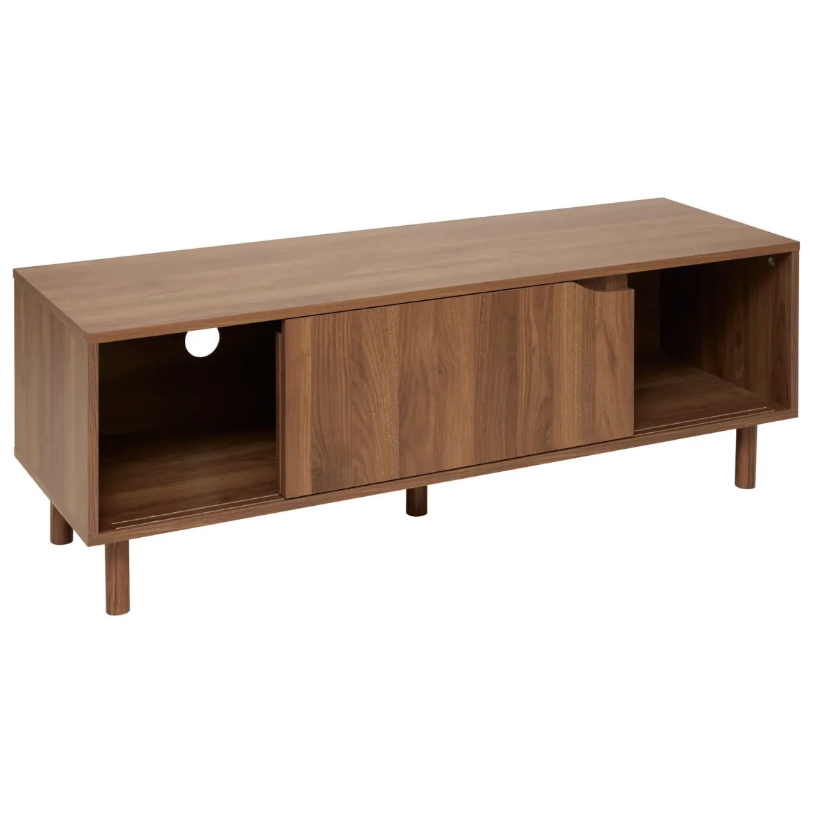 Szafka pod telewizor SLIDY, kolor ciemnego drewna, 120 x 40 x 42 cm
