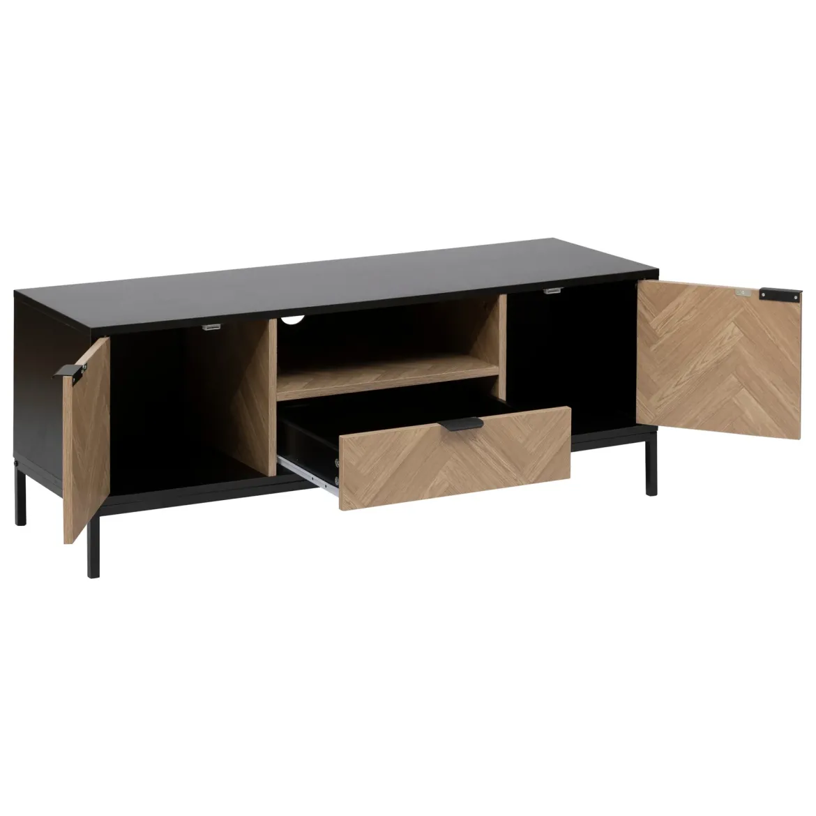 Szafka rtv CHEVRONS, 120 x 40 x 45 cm