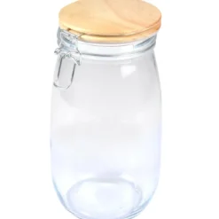 Szczelny słoiczek z bambusową pokrywką, 0,7l