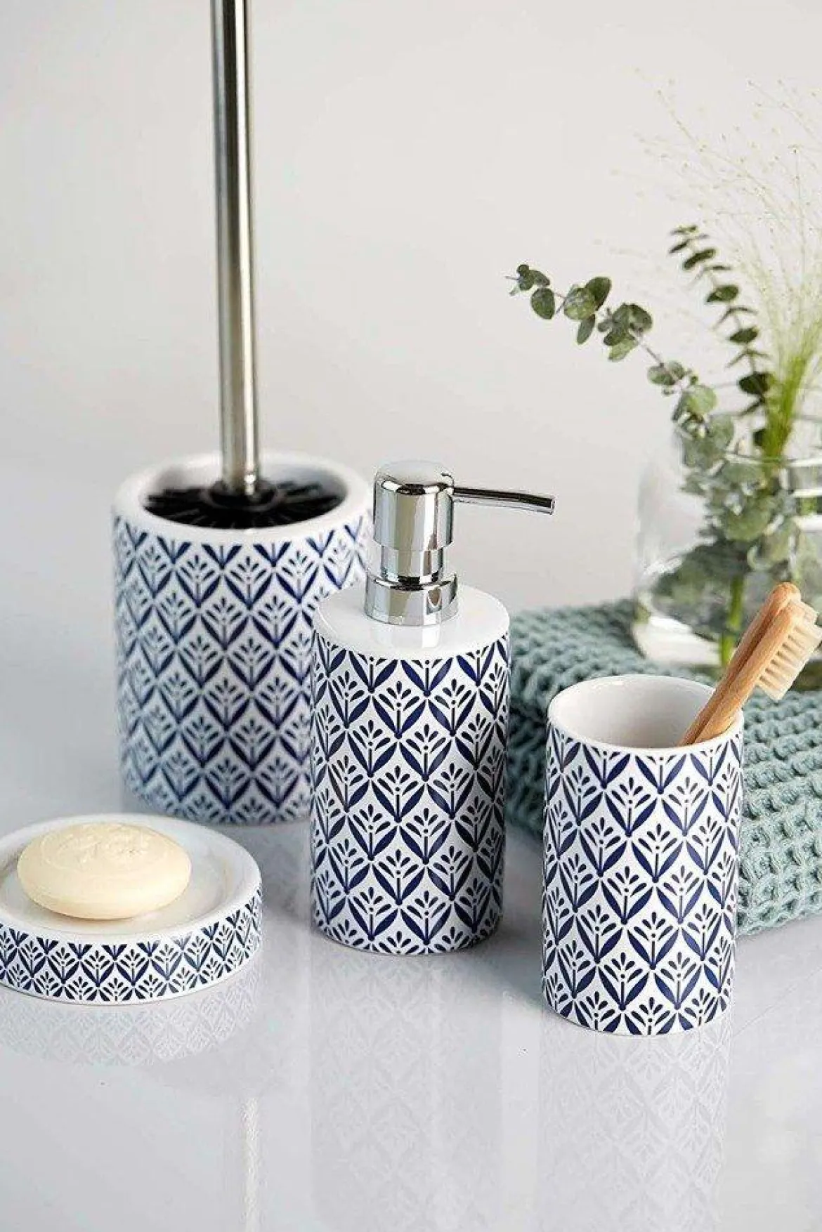 Szczotka do WC i pojemnik ceramiczny LORCA - WENKO