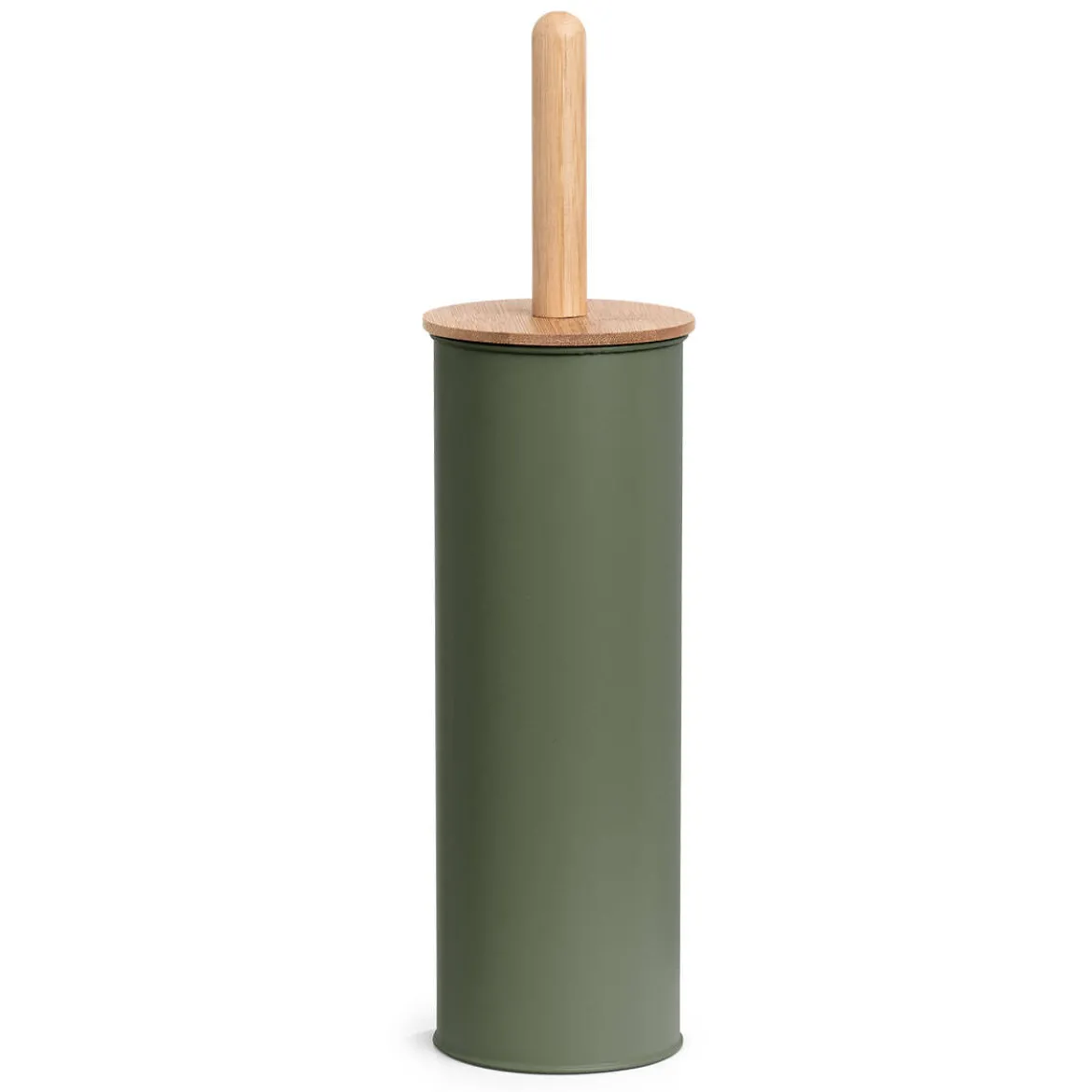 Szczotka WC z metalu i bambusa, Ø 10 cm