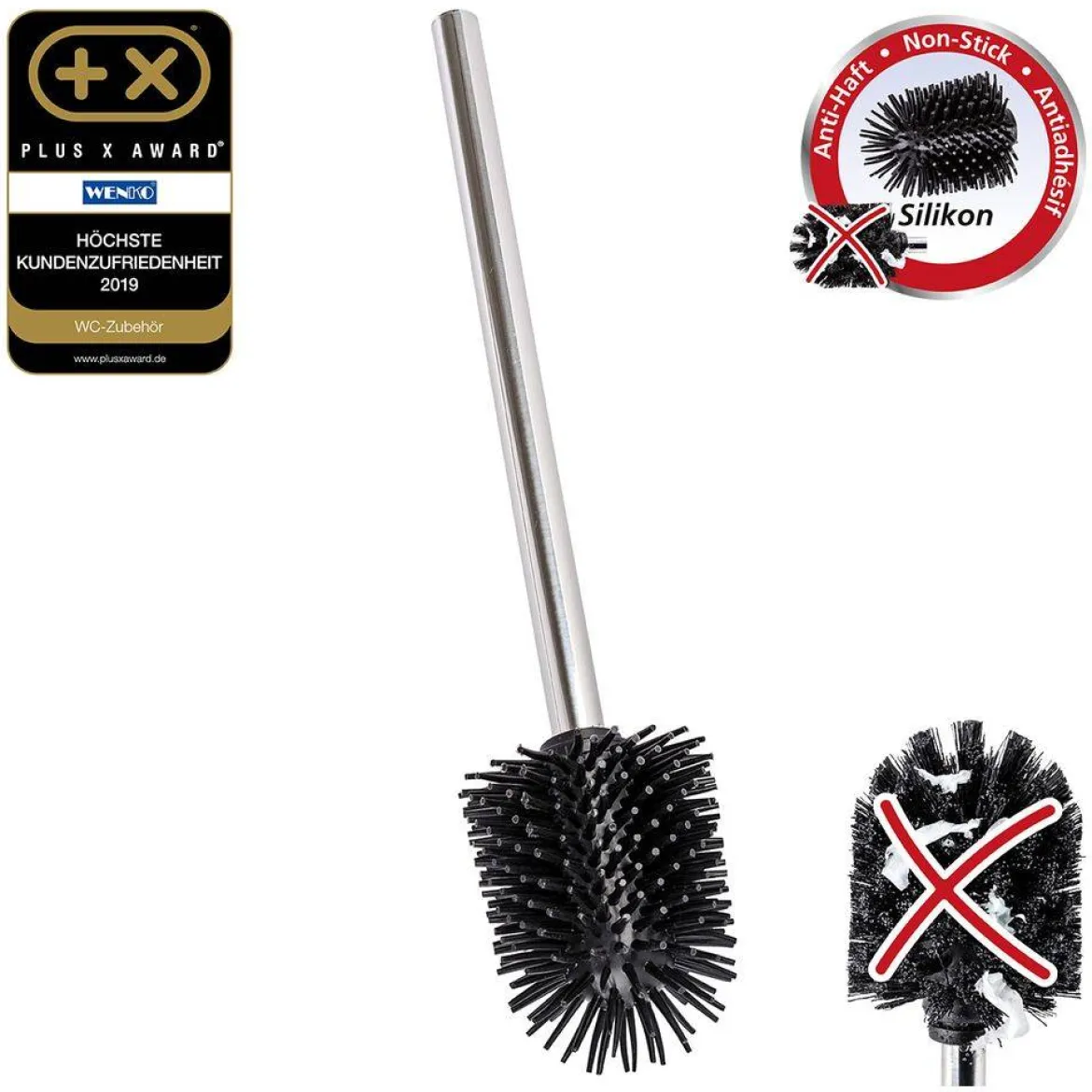 Szczotka wymienna, silikonowa, wc, ø 8,5 x 35 cm, WENKO