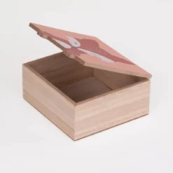 Szkatułka na dziecięce skarby Zwierzątka z łapkami, 15 x 15 x 7 cm