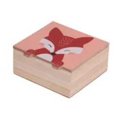 Szkatułka na dziecięce skarby Zwierzątka z łapkami, 15 x 15 x 7 cm