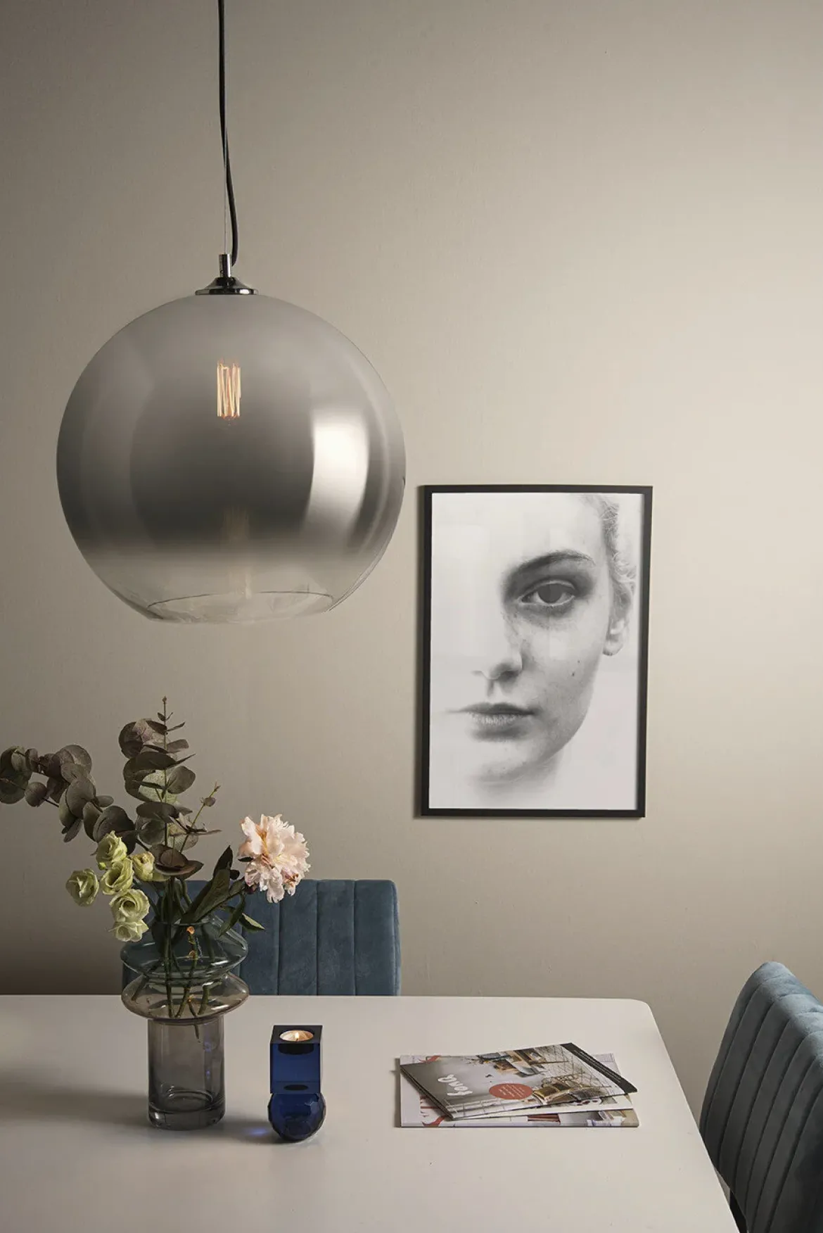 Szklana lampa, BUBBLE, 150 cm
