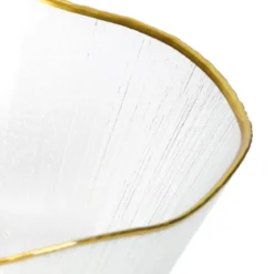 Szklana miska ze złotą obwódką DATURA, 21 cm