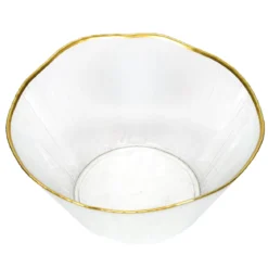 Szklana miska ze złotą obwódką DATURA, 21 cm