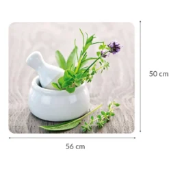 Szklana płyta ochronna HERB GARDEN na kuchenkę – duża, WENKO