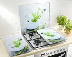 Szklana płyta ochronna HERB GARDEN na kuchenkę – duża, WENKO