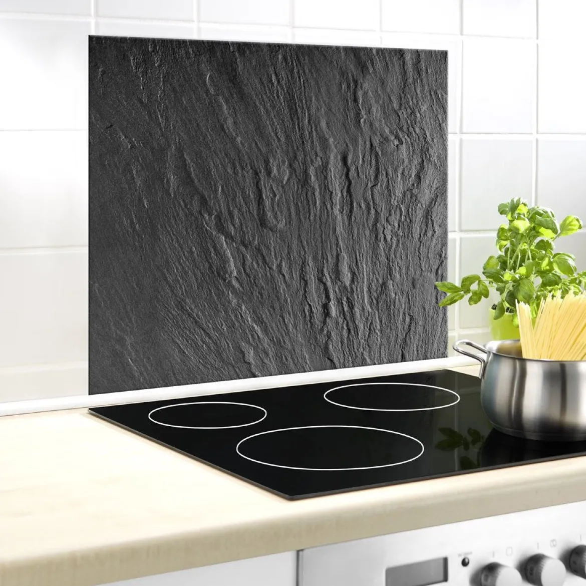 Szklana płyta ochronna SLATE na ścianę - 50 x 60 cm, WENKO