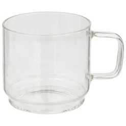 Szklane filiżanki do kawy na stojaku GLASS, 300 ml