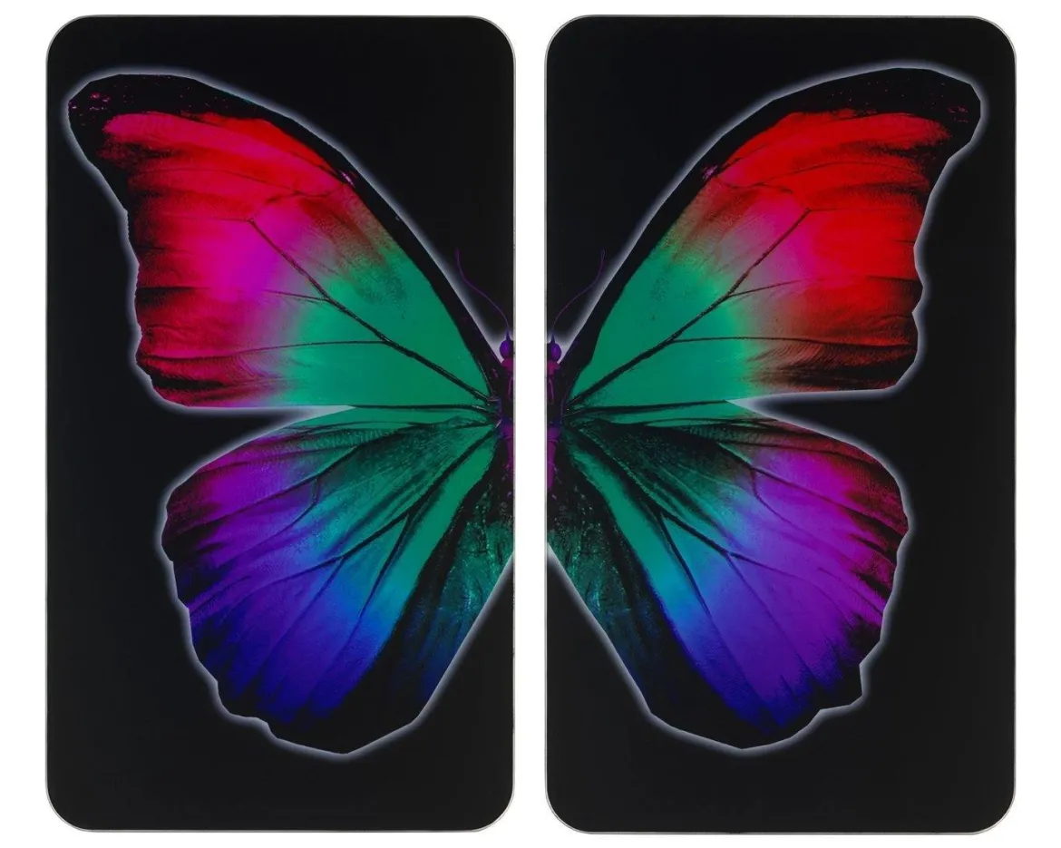 Szklane płyty ochronne BUTTERFLY BY NIGHT - 2 sztuki, WENKO