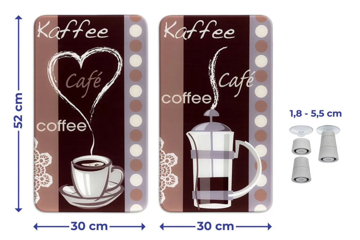 Szklane płyty ochronne COFFEE FLAVOUR, 2 sztuki