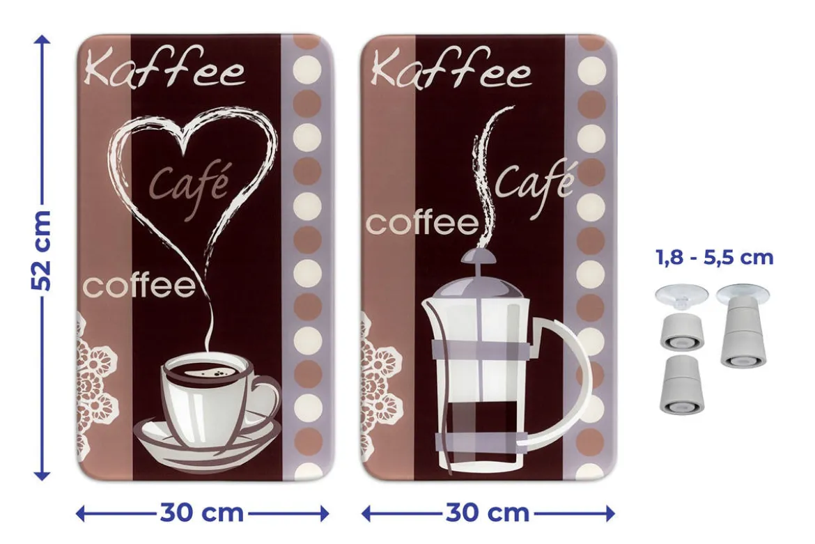 Szklane płyty ochronne COFFEE FLAVOUR, 2 sztuki