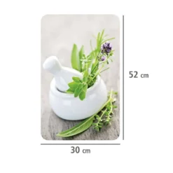 Szklane płyty ochronne HERB GARDEN na kuchenkę – 2 sztuki, WENKO