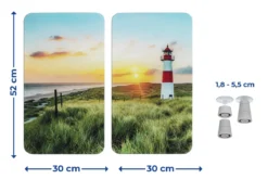 Szklane płyty ochronne na kuchenkę LIGHTHOUSE, 2 sztuki