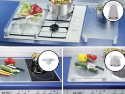 Szklane płyty ochronne SLATE XL na kuchenkę – 2 sztuki, WENKO