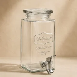 Szklane słoje na napoje i lemoniadę, z kranikami, MODERN 3 x 1,5 L