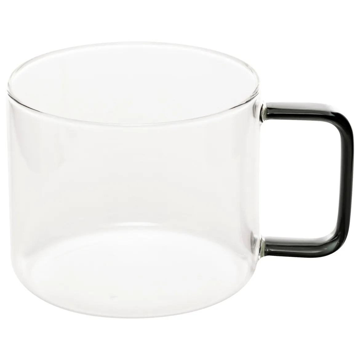 Szklany kubek z barwionym uszkiem, 500 ml