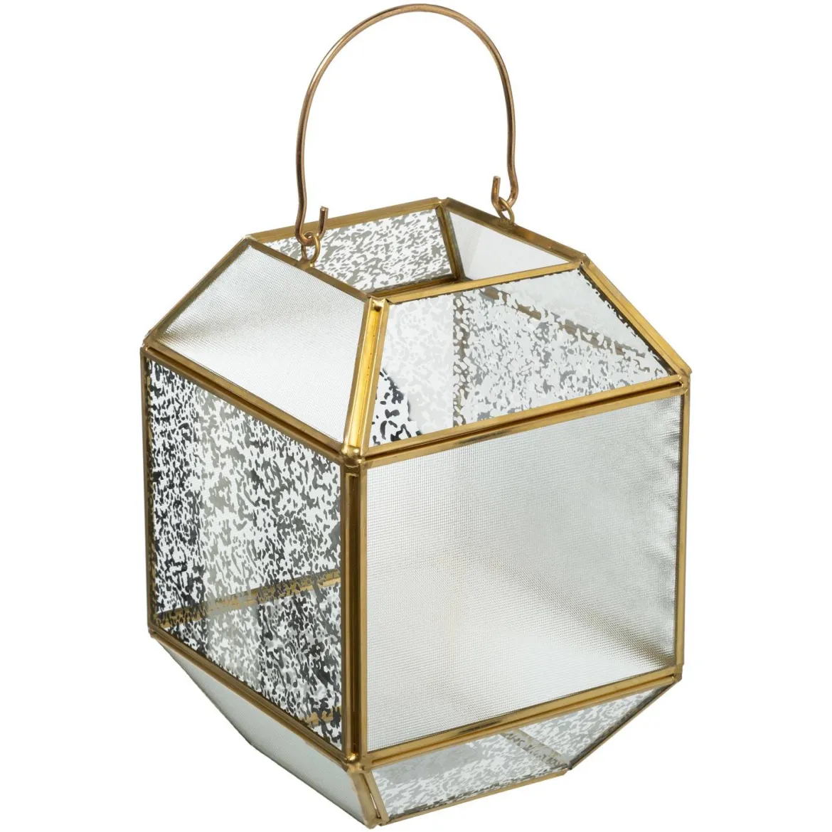 Szklany lampion, 14 x 14 x 20 cm
