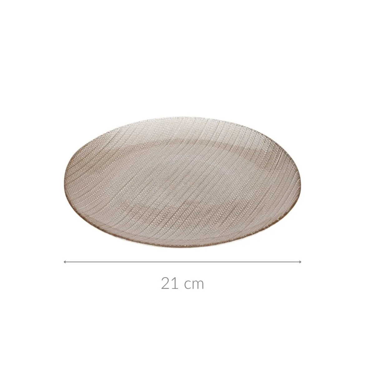 Szklany talerz deserowy KARNEOL, 21 cm