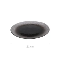 Szklany talerz deserowy LAKRIS, Ø 21 cm