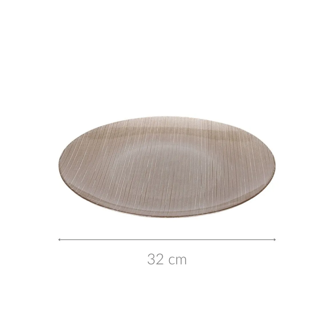 Szklany talerz płaski KARNEOL, Ø 32 cm